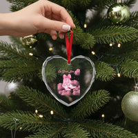 On Cloud Nine Heart Crystal Glass Ornament 9th Birthday Bday Girl Pink Coquette Cowgirl Boots