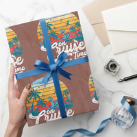 On Cruise Time Wrapping Paper Roll Retro Summer Vacation Cruising - Wonder Print Shop