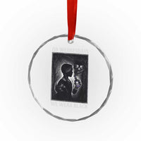 On Wednesdays We Wear Black Crystal Glass Ornament Tarot Card Goth Halloween TS10