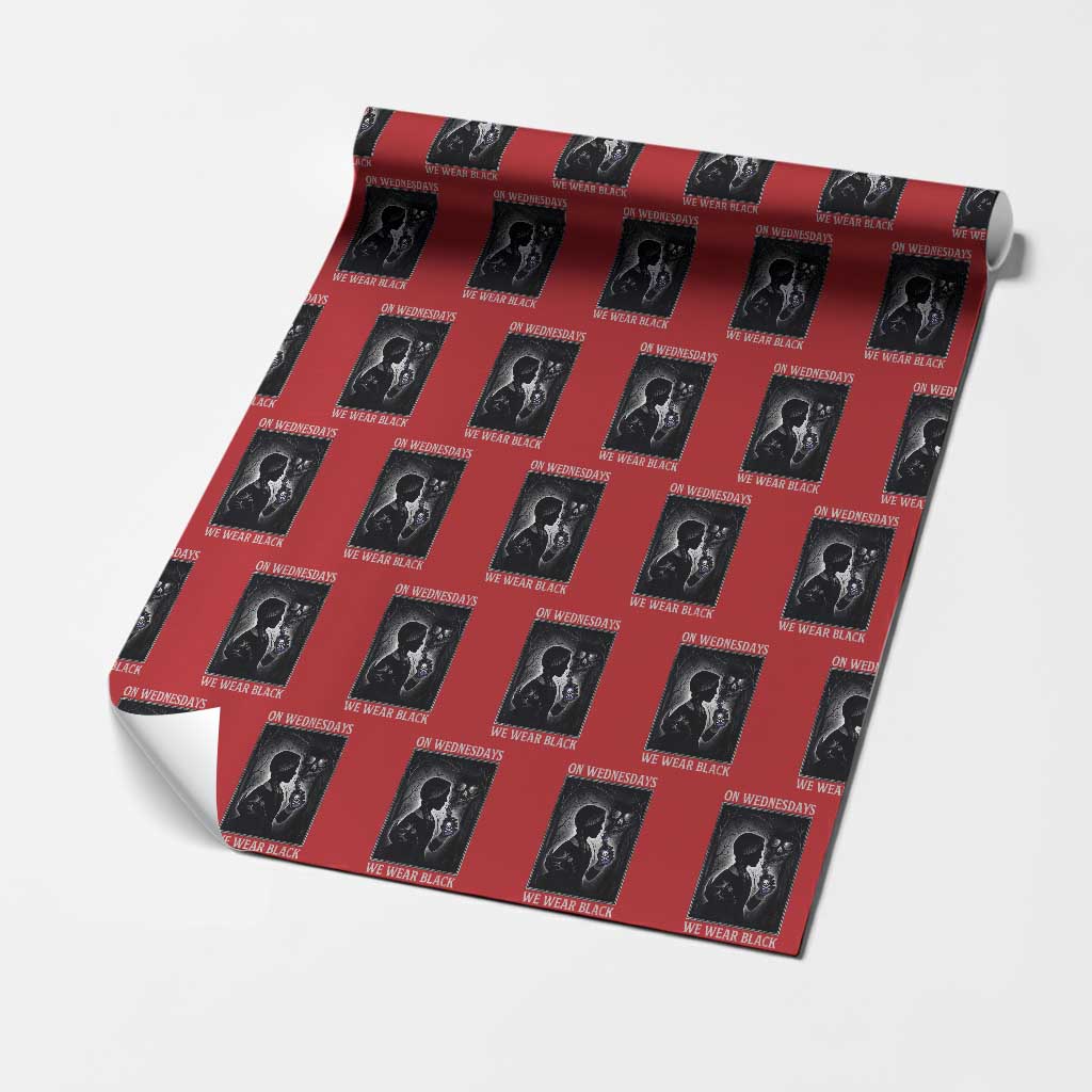 On Wednesdays We Wear Black Wrapping Paper Roll Tarot Card Goth Halloween - Wonder Print Shop