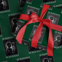 On Wednesdays We Wear Black Wrapping Paper Roll Tarot Card Goth Halloween - Wonder Print Shop