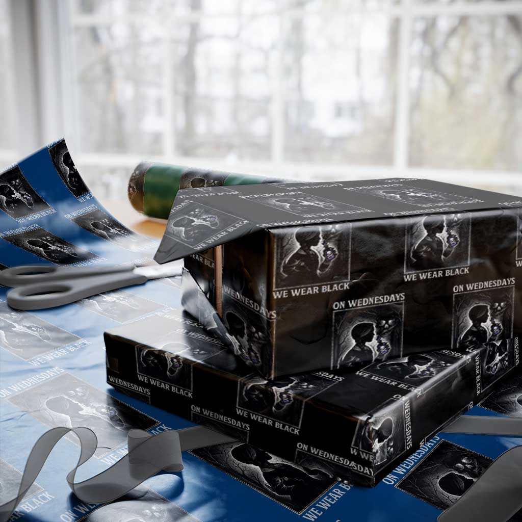 On Wednesdays We Wear Black Wrapping Paper Roll Tarot Card Goth Halloween - Wonder Print Shop