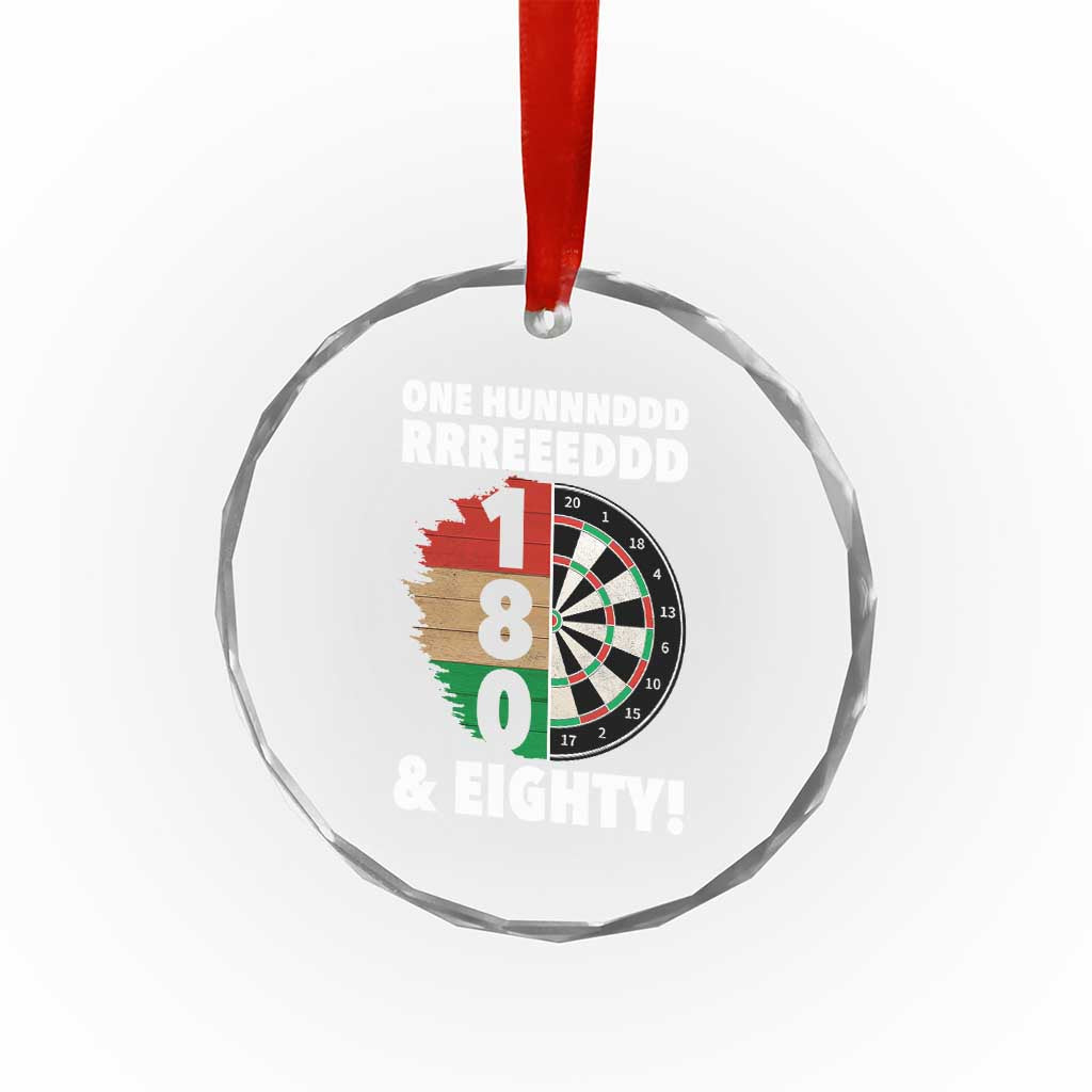 One Hundred And Eighty Crystal Glass Ornament Funny Darts Player Gift - Wonder Print Shop