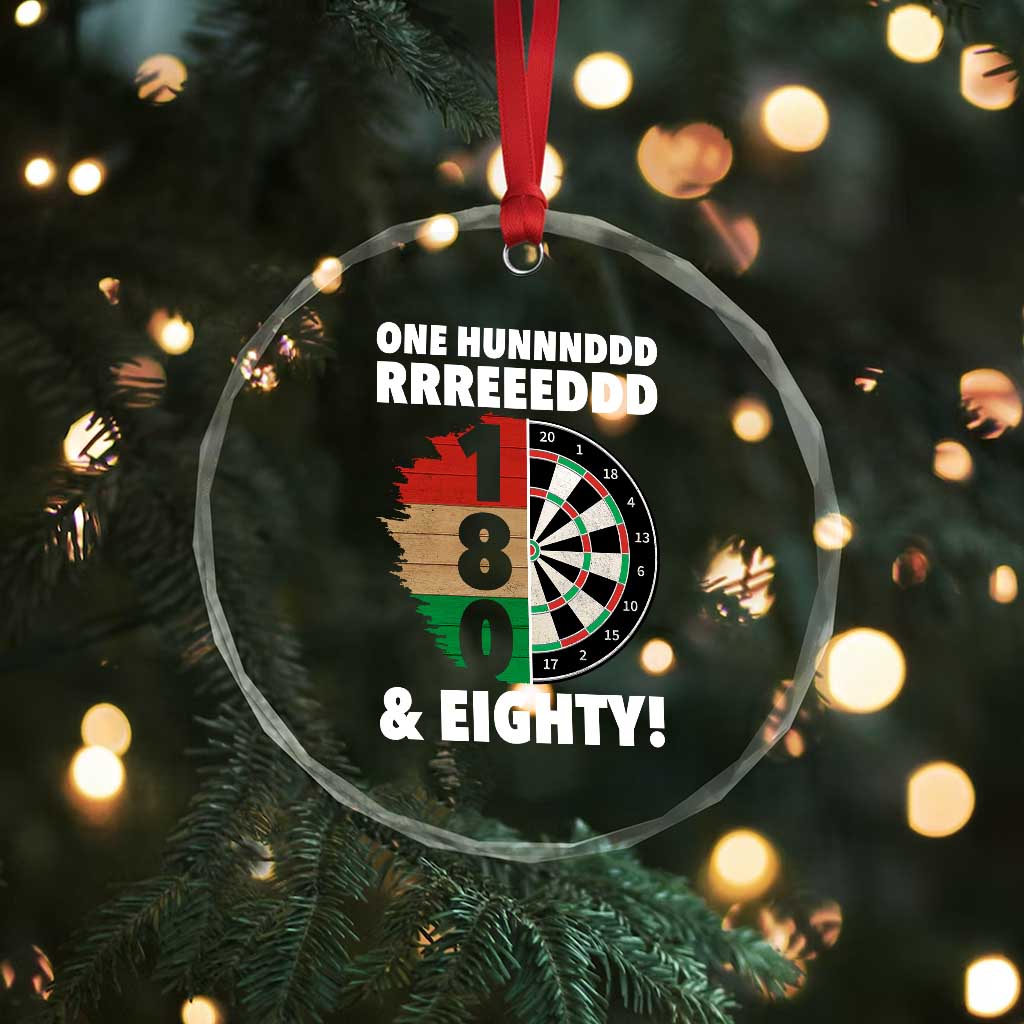 One Hundred And Eighty Crystal Glass Ornament Funny Darts Player Gift - Wonder Print Shop