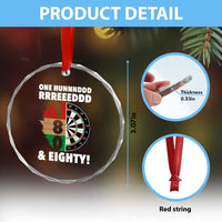 One Hundred And Eighty Crystal Glass Ornament Funny Darts Player Gift - Wonder Print Shop