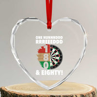 One Hundred And Eighty Heart Crystal Glass Ornament Funny Darts Player Gift - Wonder Print Shop