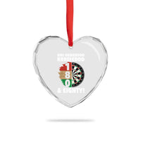 One Hundred And Eighty Heart Crystal Glass Ornament Funny Darts Player Gift - Wonder Print Shop