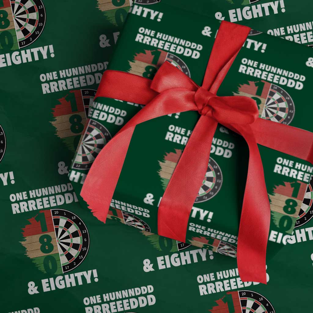 One Hundred And Eighty Wrapping Paper Roll Funny Darts Player Gift - Wonder Print Shop