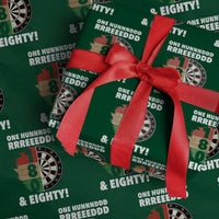 One Hundred And Eighty Wrapping Paper Roll Funny Darts Player Gift - Wonder Print Shop