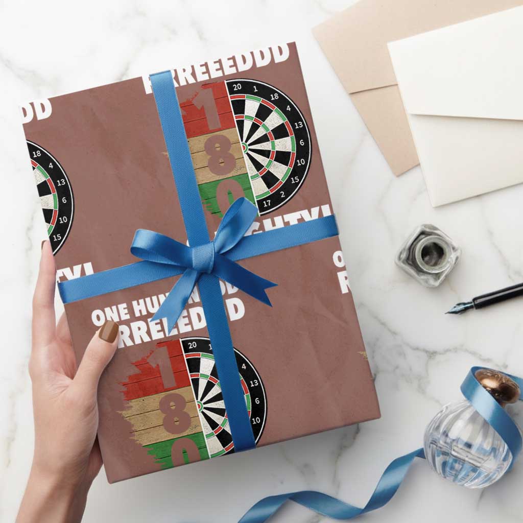 One Hundred And Eighty Wrapping Paper Roll Funny Darts Player Gift - Wonder Print Shop