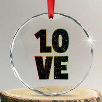 One Love Jamaican Rasta Reggage Music Crystal Glass Ornament - Wonder Print Shop