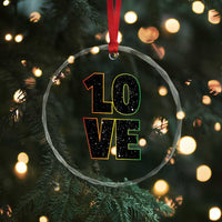 One Love Jamaican Rasta Reggage Music Crystal Glass Ornament - Wonder Print Shop