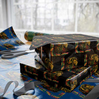 One Love Rasta Lion Wrapping Paper Roll Rastafari Reggae Jamaica Roots Lion of Judah Dreadlocks - Wonder Print Shop