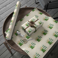 One Lucky Cowboy Wrapping Paper Roll Western Irish Cowboy St Patrick Day