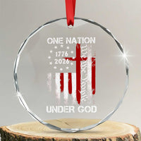 One Nation Under God 250 Years Crystal Glass Ornament 250th Anniversary USA