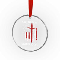 One Nation Under God 250 Years Crystal Glass Ornament 250th Anniversary USA