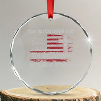 One Nation Under God 250 Years Of Blessing Crystal Glass Ornament 250th Faith Anniversary USA