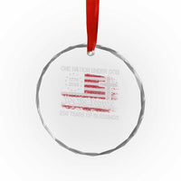 One Nation Under God 250 Years Of Blessing Crystal Glass Ornament 250th Faith Anniversary USA