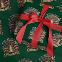 One Nation Under God 250 Years Of Blessing Wrapping Paper Roll Christian Cross Bald Eagle 4th of July