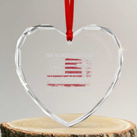 One Nation Under God 250 Years Of Blessing Heart Crystal Glass Ornament 250th Faith Anniversary USA
