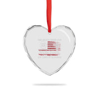 One Nation Under God 250 Years Of Blessing Heart Crystal Glass Ornament 250th Faith Anniversary USA