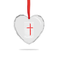 One Nation Under God Heart Crystal Glass Ornament USA 250th Anniversary Patriotic Christian One Nation Under God - Wonder Print Shop