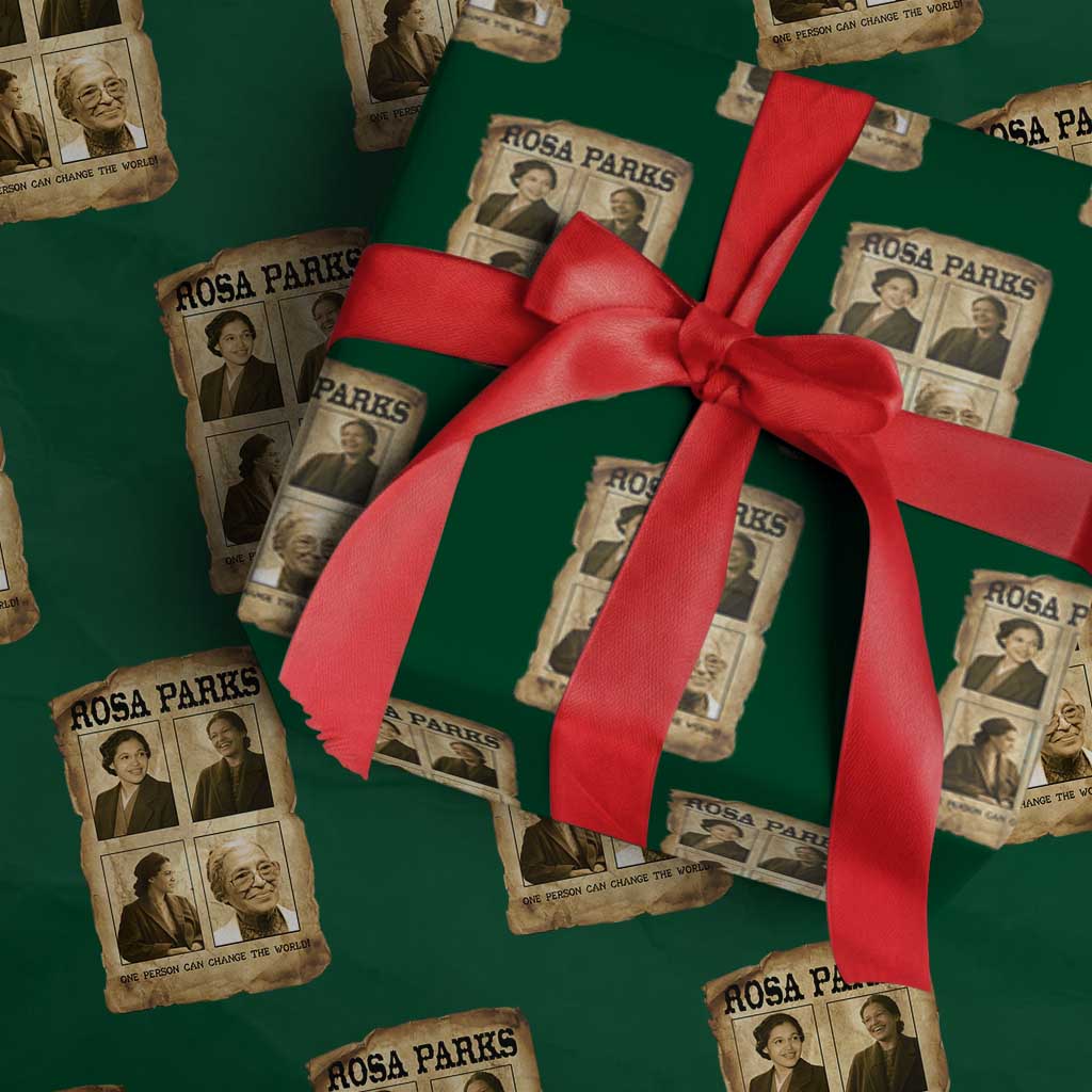 One Person Can Change The World Quote Wrapping Paper Roll Rosa Parks Legacy