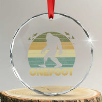 Onefoot Leg Amputee Recovery Crystal Glass Ornament Retro One Foot Bigfoot - Wonder Print Shop