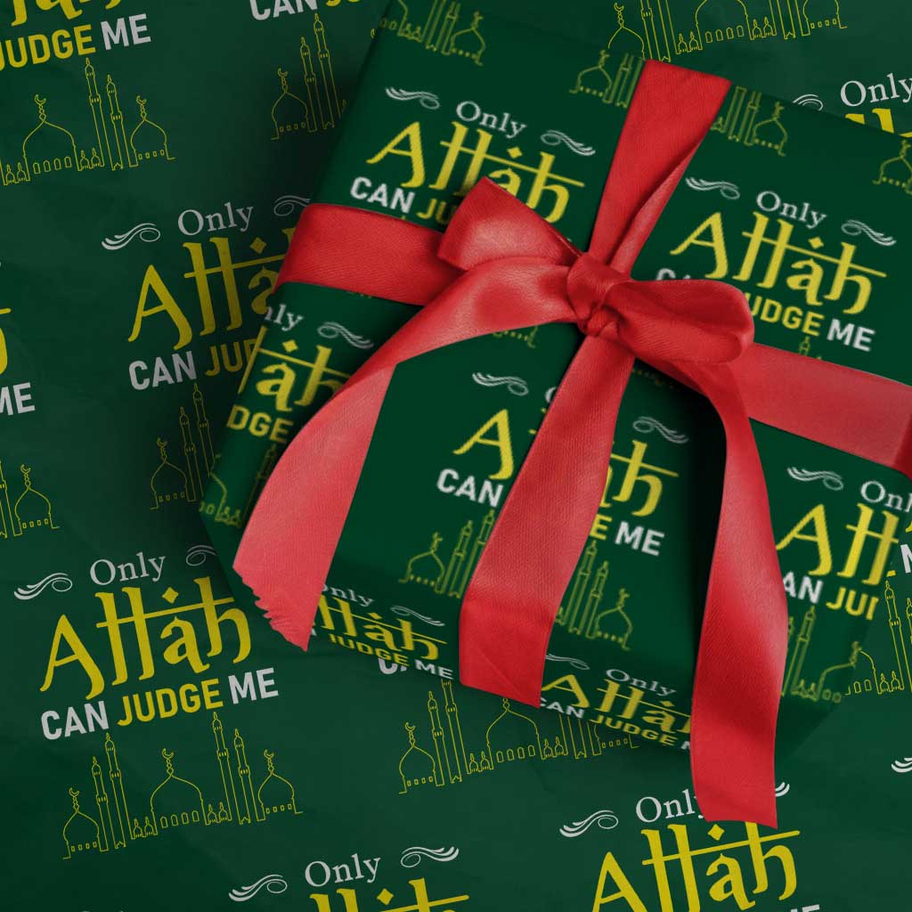 Only Allah Can Judge Me Wrapping Paper Roll Islamic Muslim Ramadan Eid - Wonder Print Shop
