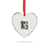 Only Two Defining Forces Have Ever Offered To Die For You Jesus Christ And The Veteran Heart Crystal Glass Ornament - Wonder Print Shop