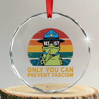 Only You Can Prevent Fascism Crystal Glass Ornament Funny Portland Frog Protest Gift - Wonder Print Shop