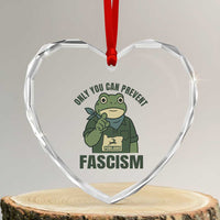Only You Can Prevent Fascism Portland Frog Heart Crystal Glass Ornament Resist Protest Forest Ranger - Wonder Print Shop