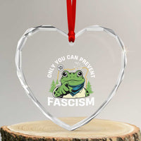 Only You Can Prevent Fascism Portland Frog Heart Crystal Glass Ornament Resist Protest Scenic Edition - Wonder Print Shop