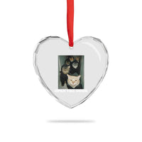 Open The Door Cats Lover Heart Crystal Glass Ornament Funny Cat Gang Sarcastic Meme - Wonder Print Shop