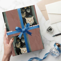 Open The Door Cats Lover Wrapping Paper Roll Funny Cat Gang Sarcastic Meme - Wonder Print Shop