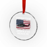Operation Absolute Resolve Crystal Glass Ornament US Military Extraction Mission American Flag - Wonder Print Shop