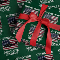 Operation Absolute Resolve Wrapping Paper Roll US Military Extraction Mission American Flag - Wonder Print Shop