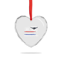 Operation Epic Fury 1776 2026 American Flag Aviation Heart Crystal Glass Ornament Freedom Anniversary Statement