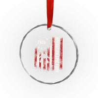Operation Epic Fury 2026 American Flag Bomber Crystal Glass Ornament B2 Spirit Patriotic Air Dominance
