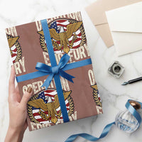 Operation Epic Fury 2026 Patriotic Eagle Crest Wrapping Paper Roll American Strength and Freedom
