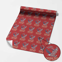 Operation Epic Fury American Eagle Flag Wrapping Paper Roll Jet Flyover USA Freedom