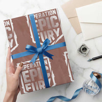 Operation Epic Fury Bold Tactical Shield Graphic Wrapping Paper Roll Strong Patriotic Statement Freedom Supporters