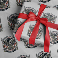 Operation Epic Fury Patriotic Eagle Crest Est 2026 Wrapping Paper Roll American Strength Freedom