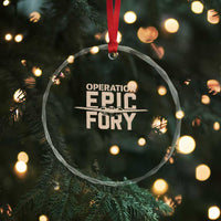 Operation Epic Fury Stealth Bomber Silhouette Crystal Glass Ornament Patriotic B2 Spirit Aviation Statement