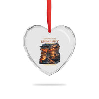 Operation Epic Fury Strike Mission 2026 Graphic Heart Crystal Glass Ornament U.S. Strategic Strike Force Military Action