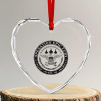 Operation Epic Fury USA Military Seal Heart Crystal Glass Ornament Patriotic Air Power Aviation Tribute