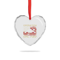 Operation Epic Fury Vintage American Flag Bomber Heart Crystal Glass Ornament B2 Spirit Patriotic Strength