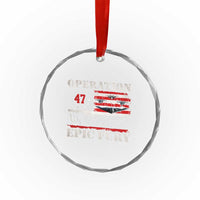 Operation Epic Fury We The People 47 Patriotic Flag Crystal Glass Ornament B2 Spirit Constitutional Freedom Statement