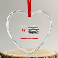 Operation Epic Fury We The People 47 Patriotic Flag Heart Crystal Glass Ornament B2 Spirit Constitutional Freedom Statement