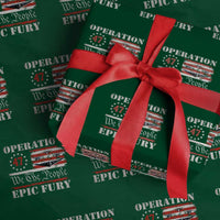 Operation Epic Fury We The People 47 Patriotic Flag Wrapping Paper Roll B2 Spirit Constitutional Freedom Statement